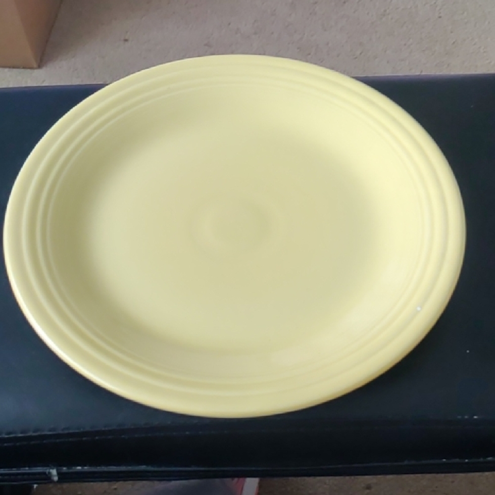 Fiestaware Light Yellow Dinner Plate.